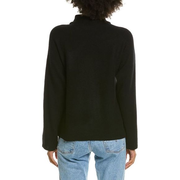 InCashmere Wide Mock Neck Cashmere Sweater - Picture 2 of 3